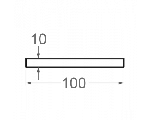 Смуга алюмінієва 100х10 без покриття - Фото №1