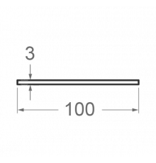 Смуга алюмінієва 100х3 анодована