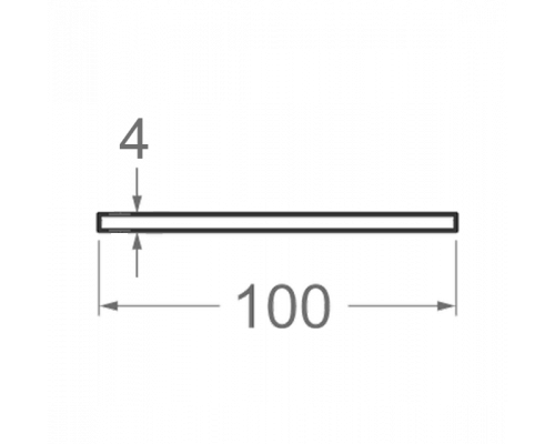 Смуга алюмінієва 100х4 анодована - Фото №1