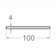 Смуга алюмінієва 100х4 анодована
