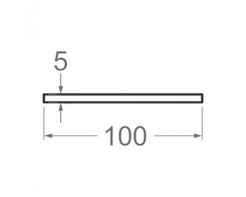 Смуга алюмінієва 100х5 анодована - Фото №1