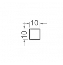 Смуга алюмінієва 10х10 без покриття - Фото №1