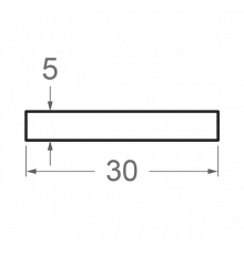 Смуга алюмінієва 30х5 анодована - Фото №1