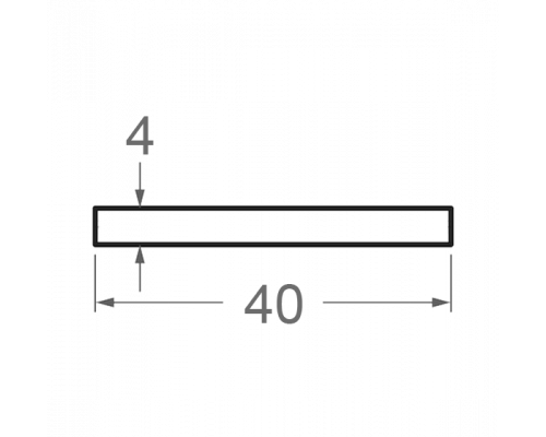 Смуга алюмінієва 40х4 анодована - Фото №1