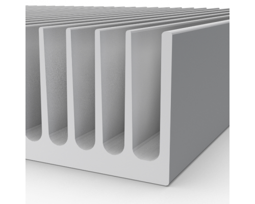 Aluminum radiator profile 250x40 without coating - Фото №2